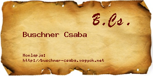 Buschner Csaba névjegykártya